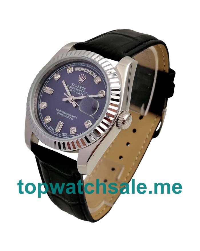 UK 36MM Blue Dials Rolex Day-Date 118139 Replica Watches