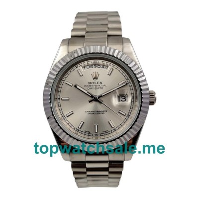 UK 41MM White Gold Replica Rolex Day-Date II 218239 Watches