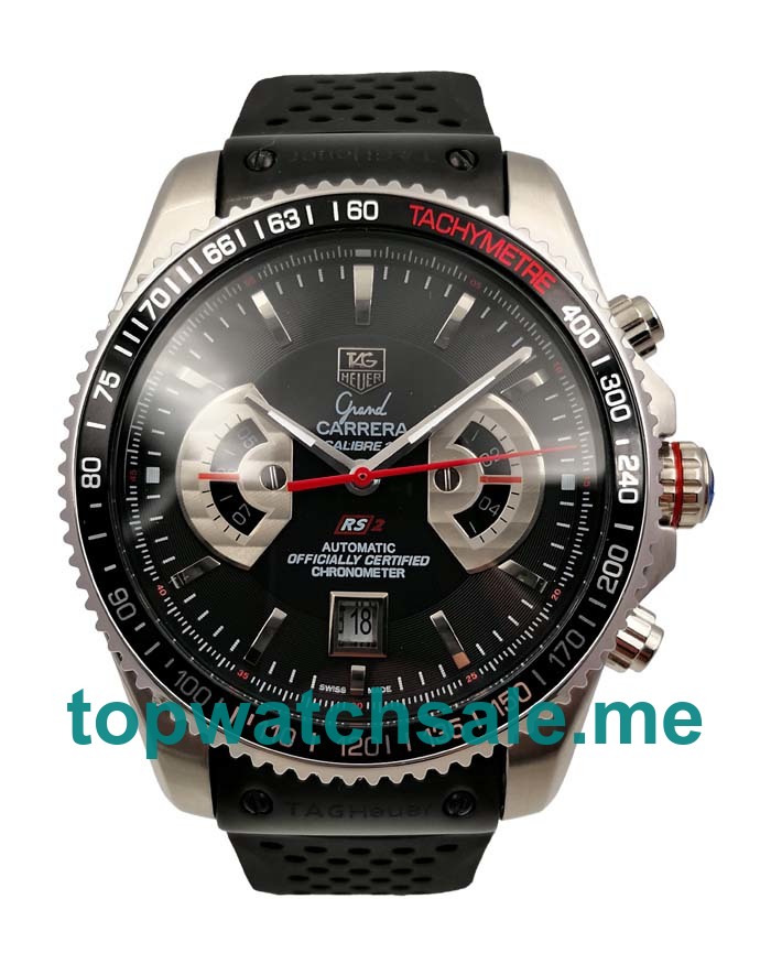 UK 45MM Black Dials TAG Heuer Grand Carrera CAV511C.FT6016 Replica Watches