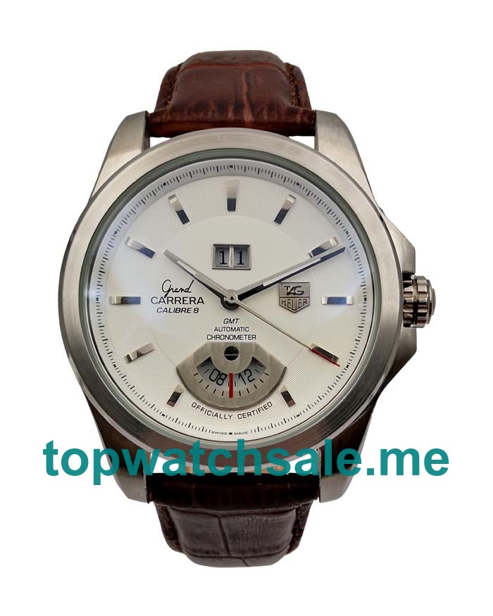 UK 44MM Replica TAG Heuer Grand Carrera WAV5112.FC6225 Silver Dials Watches