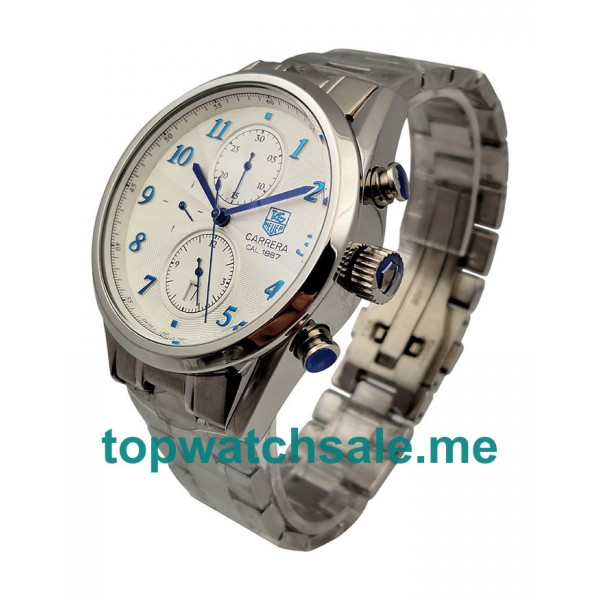 UK 44MM Silver Dials TAG Heuer Carrera CAS2111.BA0730 Replica Watches