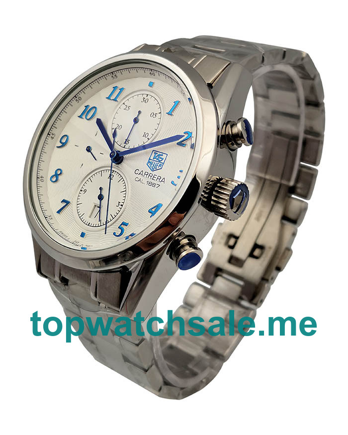 UK 44MM Silver Dials TAG Heuer Carrera CAS2111.BA0730 Replica Watches