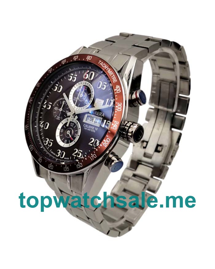 UK 44MM Replica TAG Heuer Carrera CV2A1S.BA0799 Brown Dials Watches
