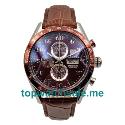UK 44MM Brown Dials TAG Heuer Carrera CV2A1S.FC6236 Replica Watches