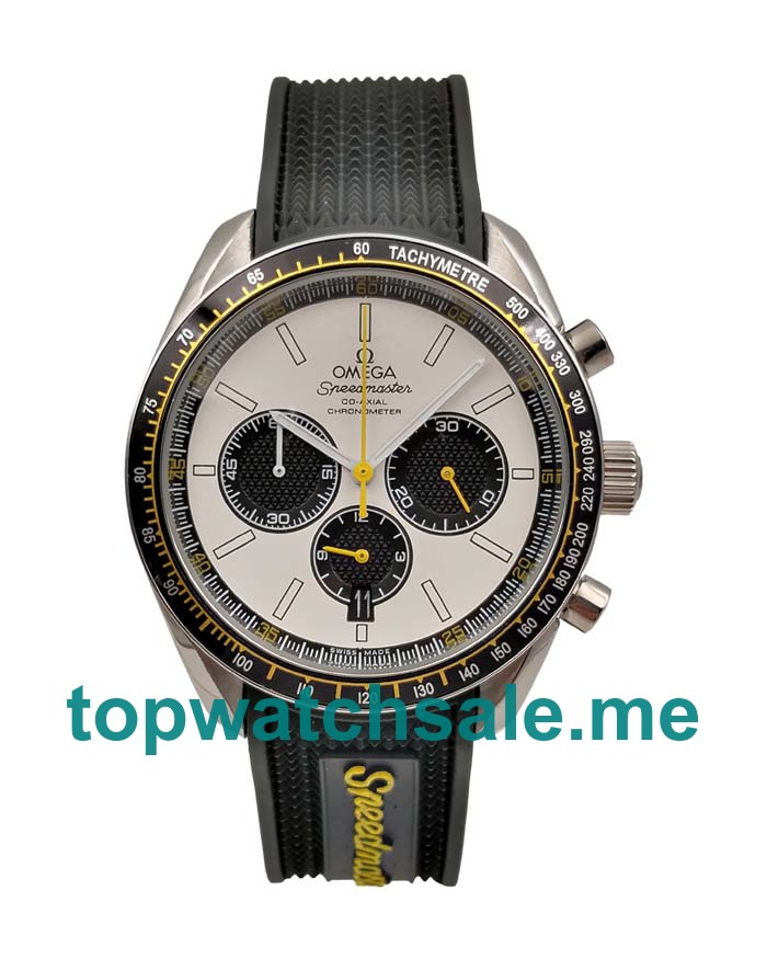 UK 43MM White Dials Omega Speedmaster Racing 326.32.40.50.04.001 Replica Watches