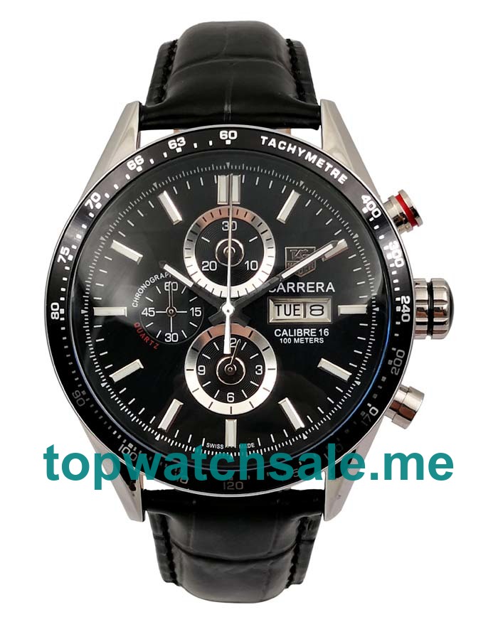 UK 44MM Replica TAG Heuer Carrera CV2A17.FC6235 Black Dials Watches