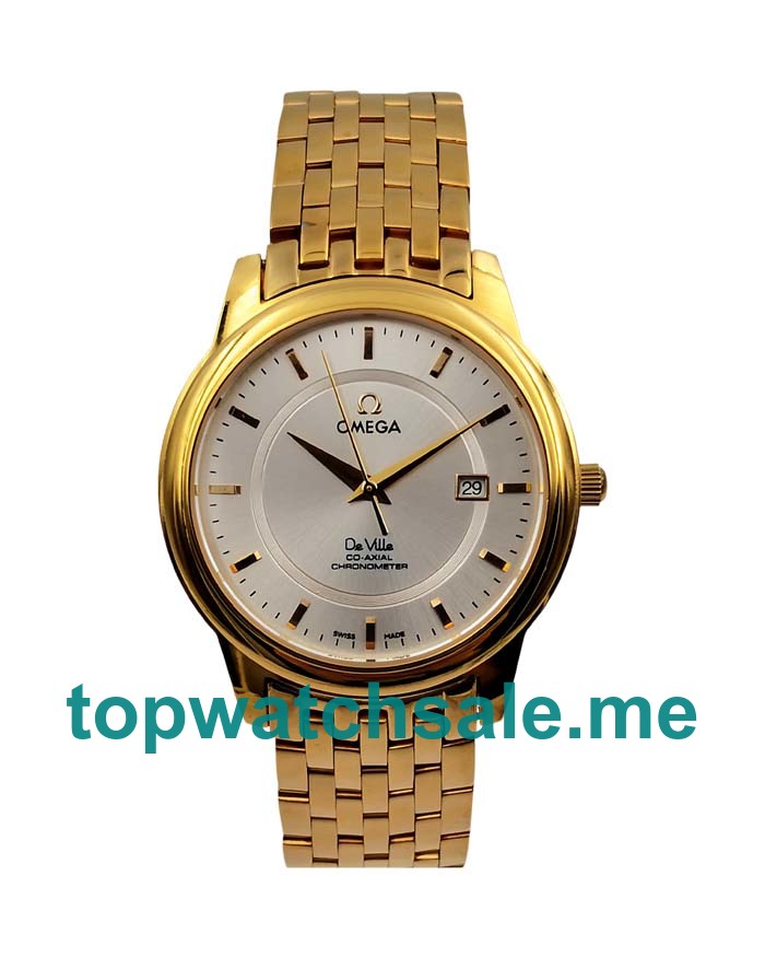 UK 36.5MM Silver Dials Omega De Ville Prestige 4174.31.00 Replica Watches