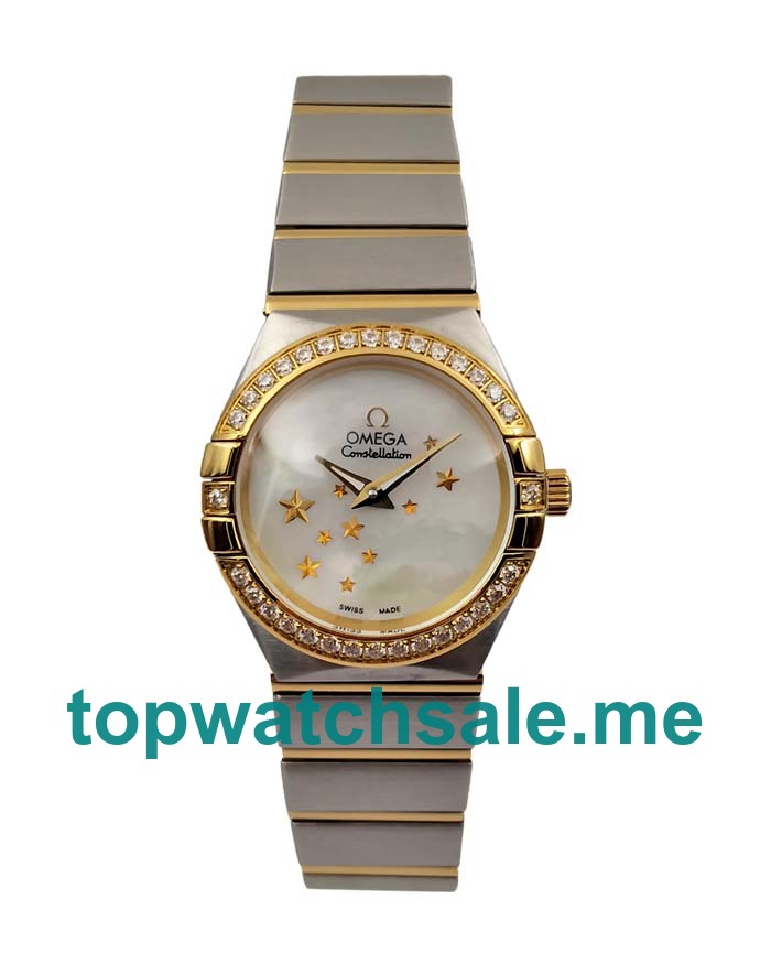 UK 24MM White Mother-of-pearl Dials Omega Constellation 123.25.24.60.05.001 Replica Watches