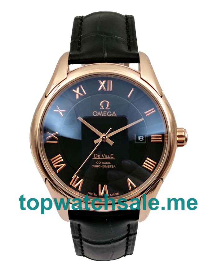 UK 41MM Black Dials Omega De Ville Hour Vision 431.53.41.21.13.001 Replica Watches