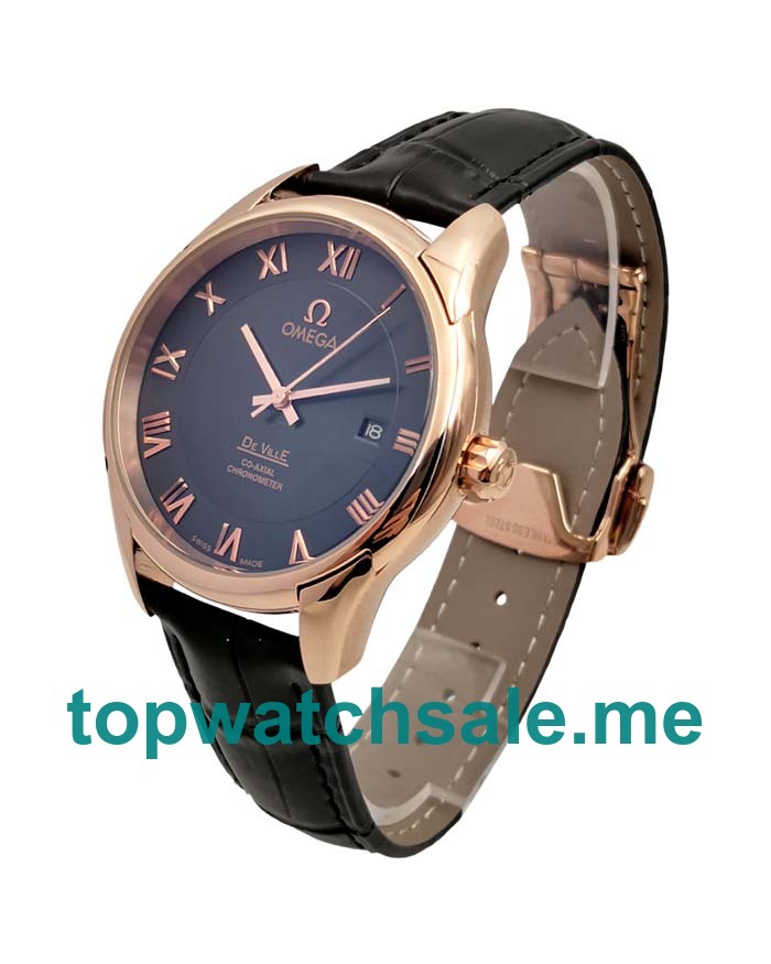 UK 41MM Black Dials Omega De Ville Hour Vision 431.53.41.21.13.001 Replica Watches