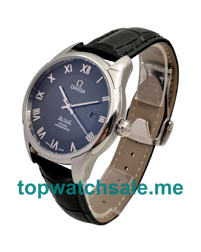 UK 41MM Black Dials Omega De Ville Hour Vision 431.13.41.21.01.001 Replica Watches