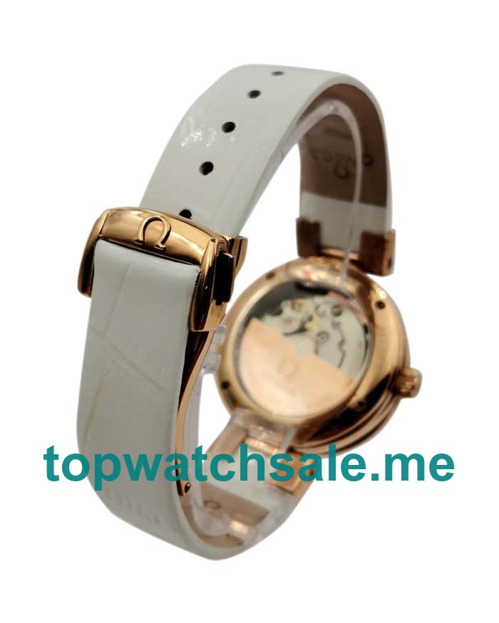 UK 34MM White Mother-of-pearl Dials Omega De Ville Ladymatic 425.63.34.20.55.001 Replica Watches