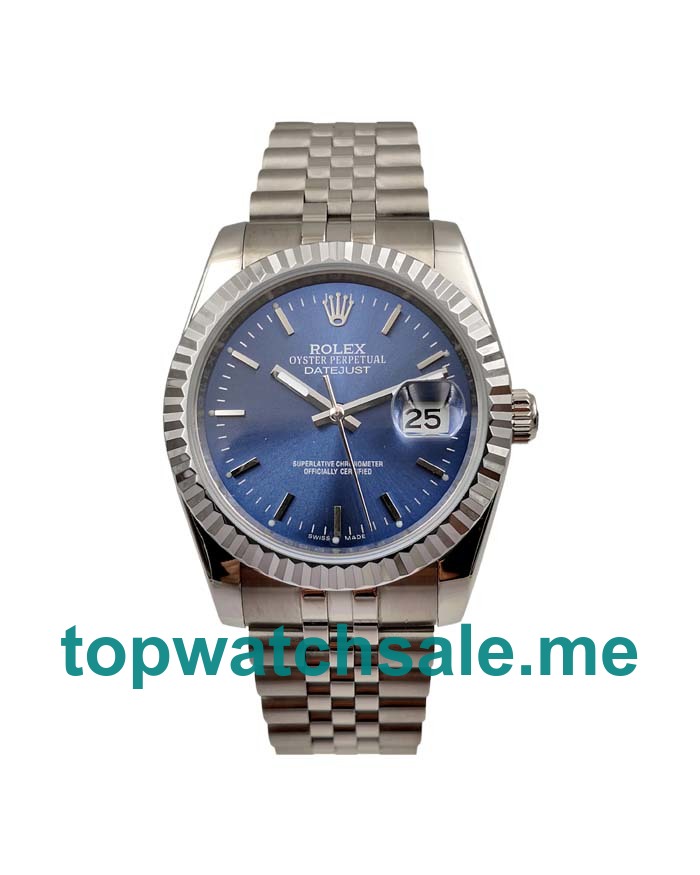 UK 36MM Blue Dials Rolex Datejust 126234 Replica Watches