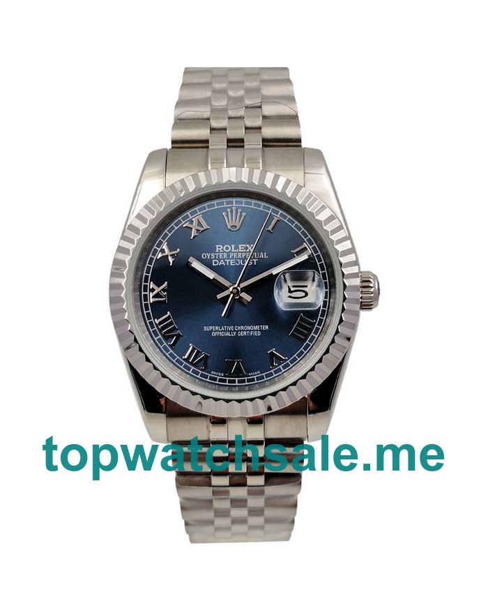 UK 36MM Blue Dials Rolex Datejust 116234 Replica Watches