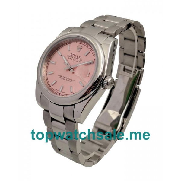 UK 36MM Pink Dials Rolex Datejust 116200 Replica Watches