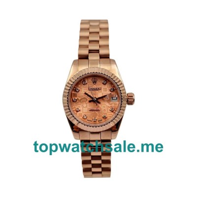 UK 26MM Replica Rolex Lady-Datejust 179175 Rose Gold Watches