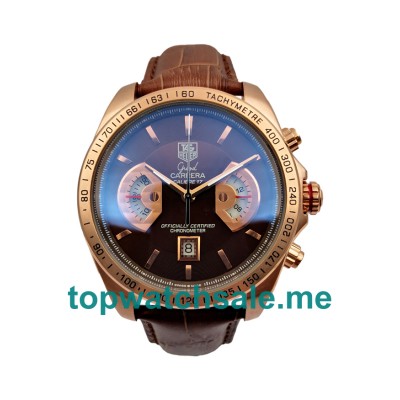 UK 44MM Red Gold Replica TAG Heuer Grand Carrera CAV514C.FC8171 Watches