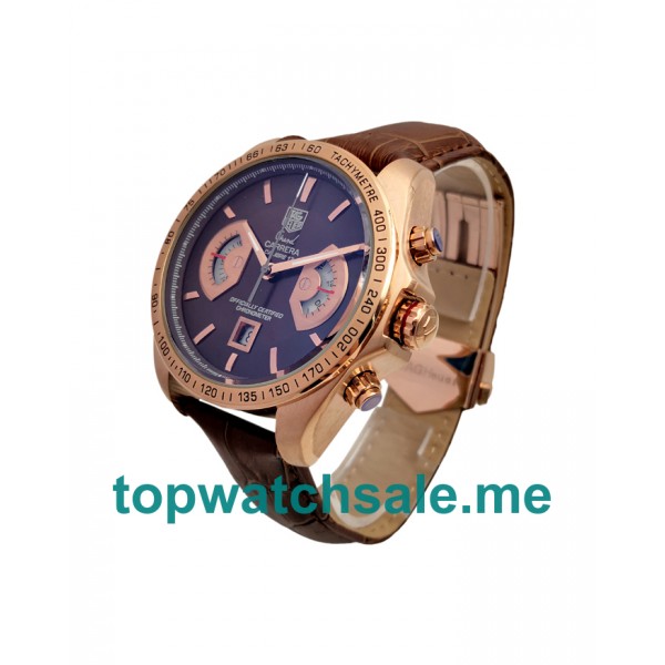 UK 44MM Red Gold Replica TAG Heuer Grand Carrera CAV514C.FC8171 Watches