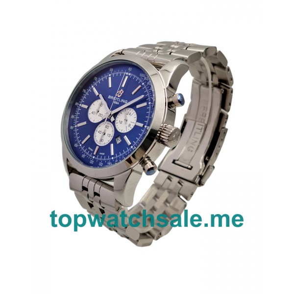 UK 45MM Blue Dials Breitling Transocean AB015212 Replica Watches