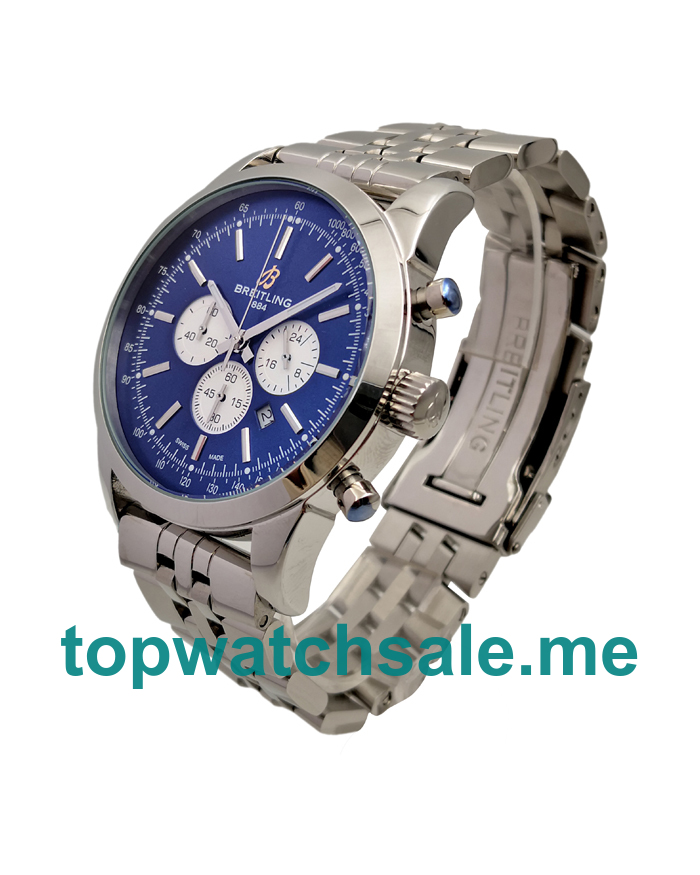 UK 45MM Blue Dials Breitling Transocean AB015212 Replica Watches