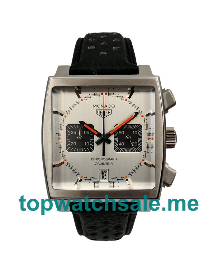 UK 37.5MM Silver Dials TAG Heuer Monaco CAW211C.FC6241 Replica Watches
