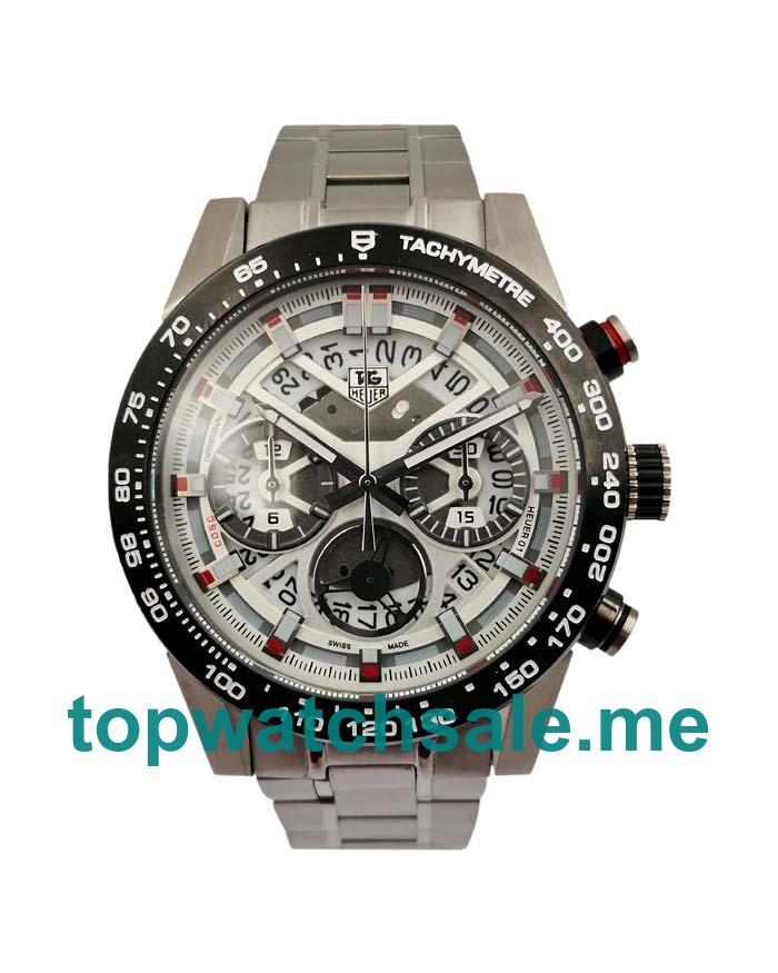 UK 46MM White Skeleton Dials TAG Heuer Carrera 171759 Replica Watches