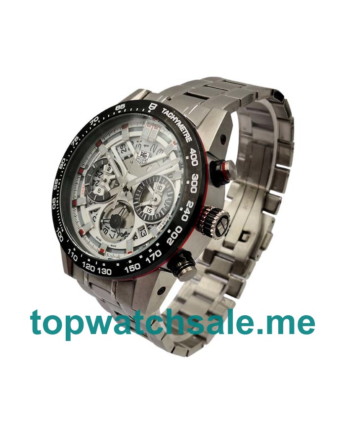 UK 46MM White Skeleton Dials TAG Heuer Carrera 171759 Replica Watches