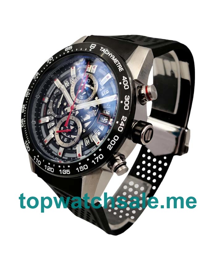 UK 46MM Black Skeleton Dials Replica TAG Heuer Carrera CAR2A1Z.FT6044 Watches
