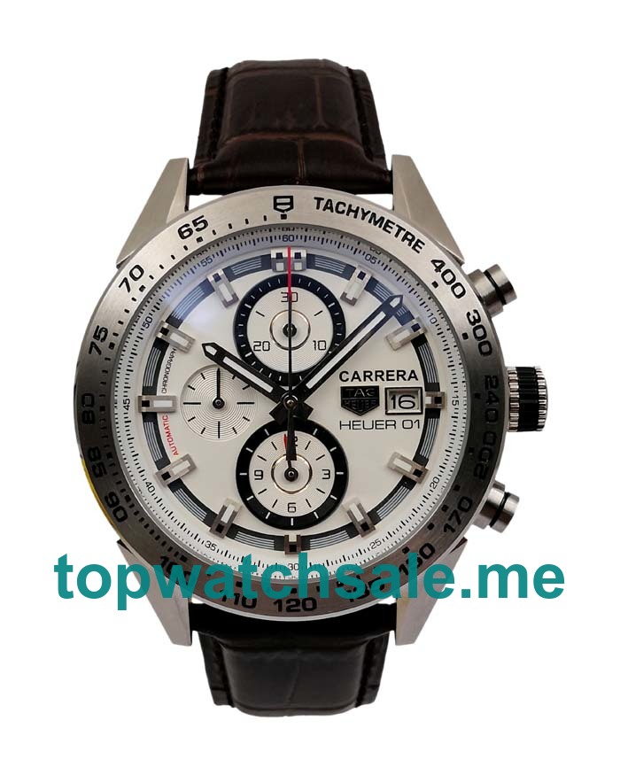 UK 45MM White Dials TAG Heuer Carrera CAR208Z.FT6046 Replica Watches