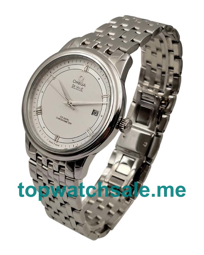 UK 40MM White Dials Omega De Ville Hour Vision 424.10.37.20.04.001 Replica Watches