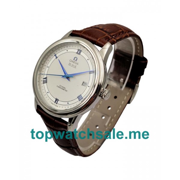 UK 39.5MM Steel Cases Replica Omega De Ville Hour Vision 424.13.40.20.02.002 Watches