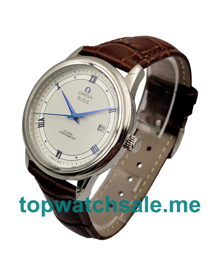 UK 39.5MM Steel Cases Replica Omega De Ville Hour Vision 424.13.40.20.02.002 Watches