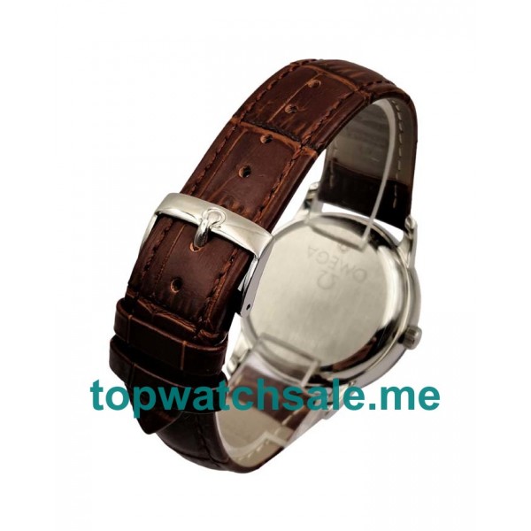 UK 39.5MM Steel Cases Replica Omega De Ville Hour Vision 424.13.40.20.02.002 Watches