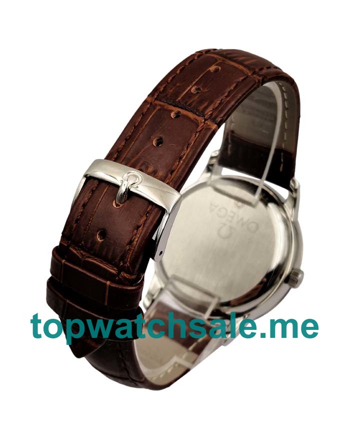 UK 39.5MM Steel Cases Replica Omega De Ville Hour Vision 424.13.40.20.02.002 Watches