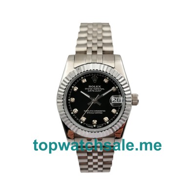 UK 31MM Black Dials Rolex Datejust 178274 Replica Watches