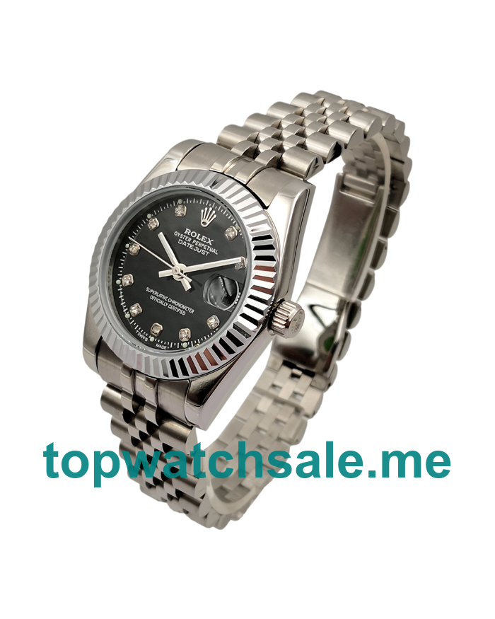 UK 31MM Black Dials Rolex Datejust 178274 Replica Watches