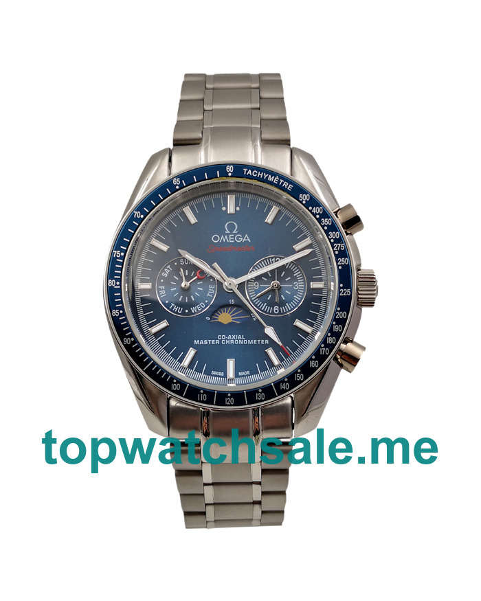 UK 40MM Blue Dials Omega Speedmaster Replica Moonwatches 304.33.44.52.03.001