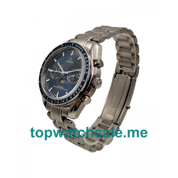 UK 40MM Blue Dials Omega Speedmaster Replica Moonwatches 304.33.44.52.03.001