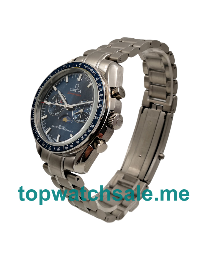 UK 40MM Blue Dials Omega Speedmaster Replica Moonwatches 304.33.44.52.03.001