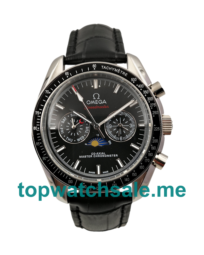 UK 40MM Black Dials Omega Speedmaster Replica Moonwatches 304.33.44.52.01.001