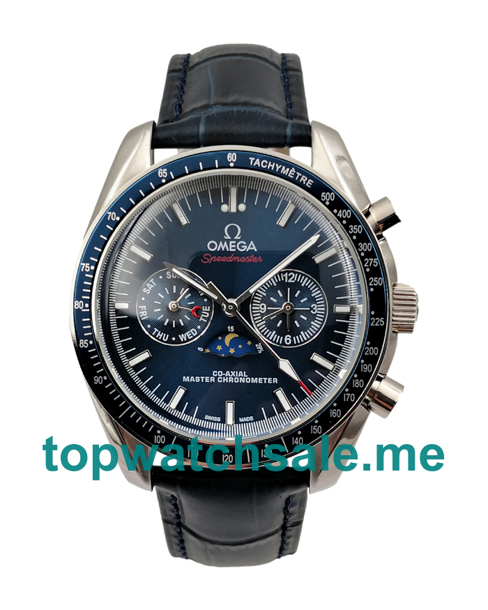 UK 40MM Blue Dials Omega Speedmaster Replica Moonwatches 304.33.44.52.03.001