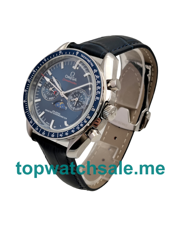 UK 40MM Blue Dials Omega Speedmaster Replica Moonwatches 304.33.44.52.03.001
