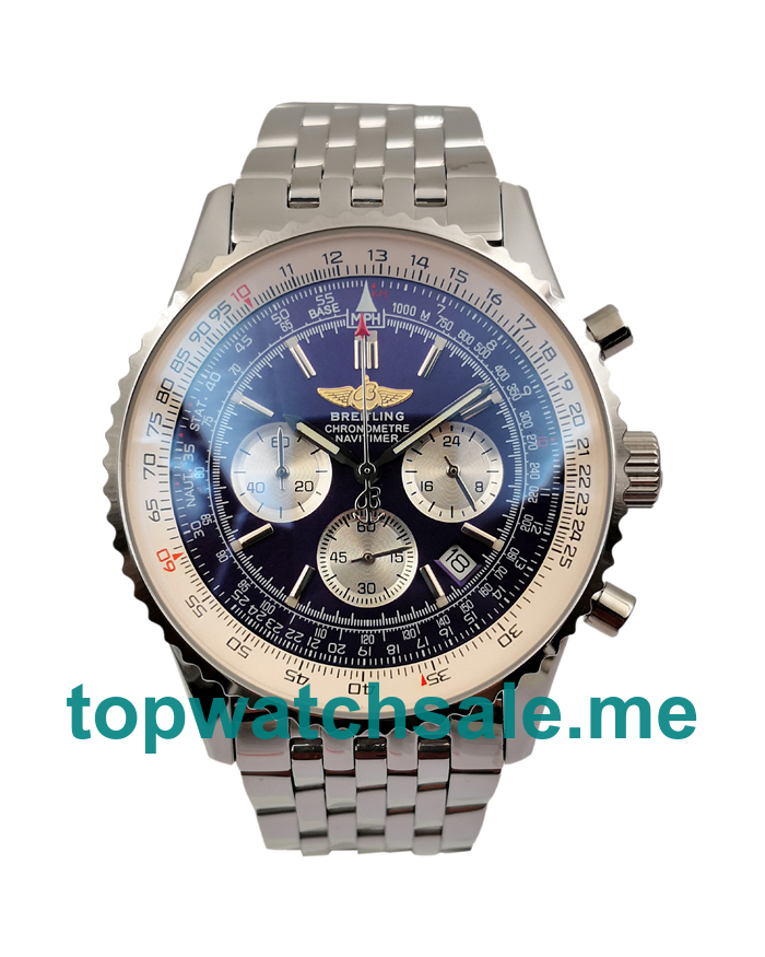 UK 42MM Blue Dials Breitling Navitimer A23322 Replica Watches