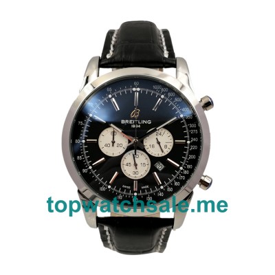 UK 46MM Black Dials Breitling Transocean AB015212 Replica Watches