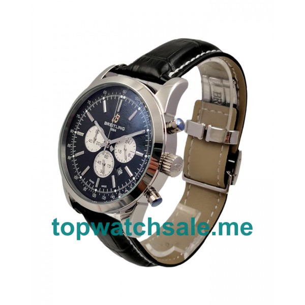 UK 46MM Black Dials Breitling Transocean AB015212 Replica Watches