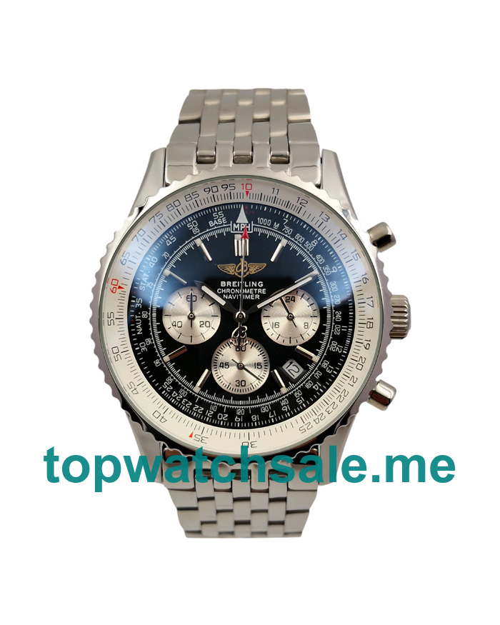 UK 42MM Black Dials Breitling Navitimer A23322 Replica Watches
