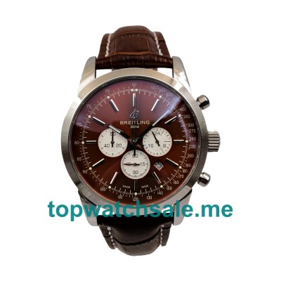 UK 43MM Replica Breitling Transocean Chronograph AB015212 Coffee Dials Watches