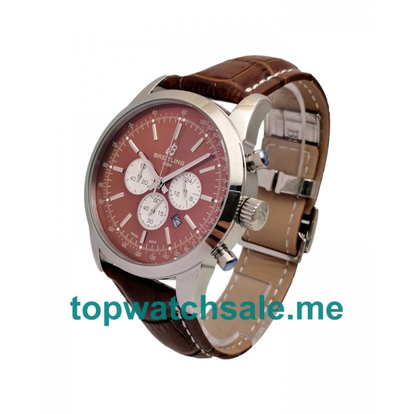 UK 43MM Replica Breitling Transocean Chronograph AB015212 Coffee Dials Watches