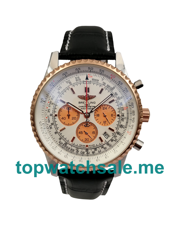 UK 46.5MM White Dials Breitling Navitimer UB012721 Replica Watches