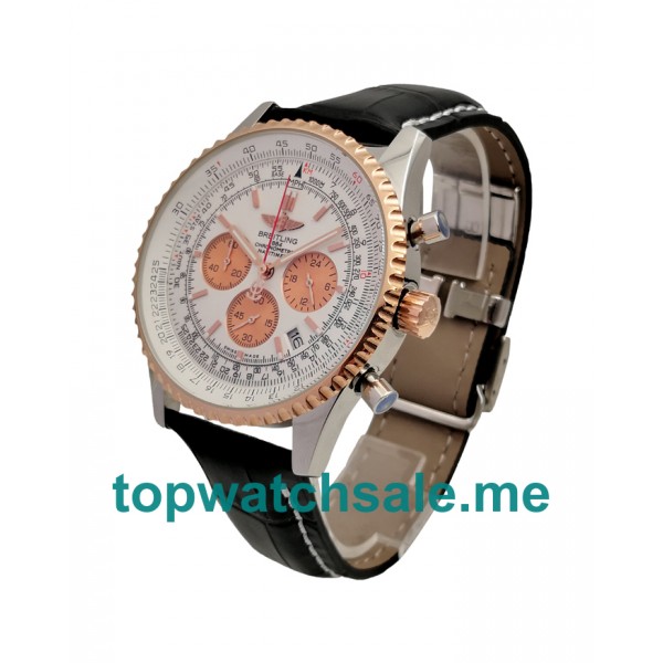 UK 46.5MM White Dials Breitling Navitimer UB012721 Replica Watches